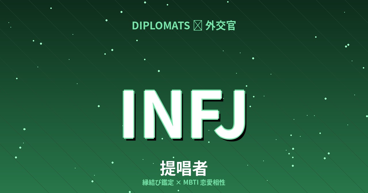 INFJ（提唱者）の恋愛相性